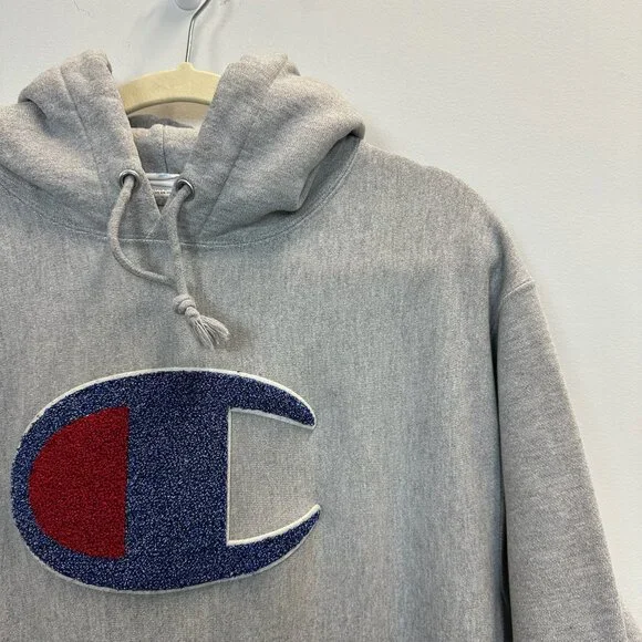 Champion Reverse Weave Pullover Hoodie Large Logo - Picture 5 of 15